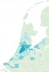 Kaart met de pendel naar Haarlemmermeer vanuit andere gemeenten